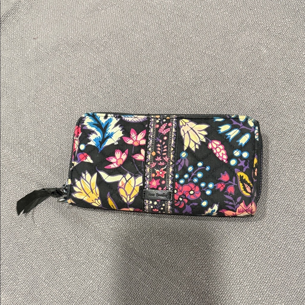 Vera Bradley Black Floral Wallet